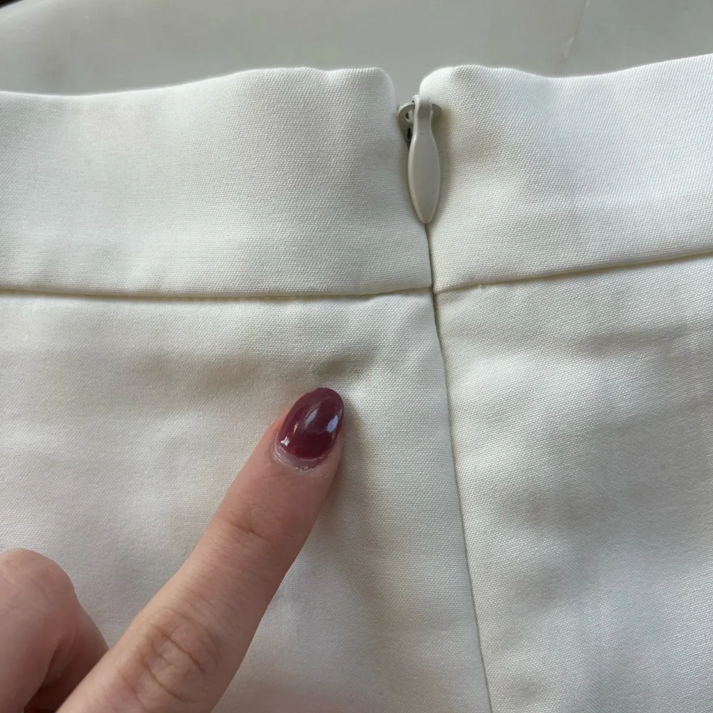 Lavish Alice High Waisted Taper Trousers in White Size 10 NWT Bridal Officewear - Image 7