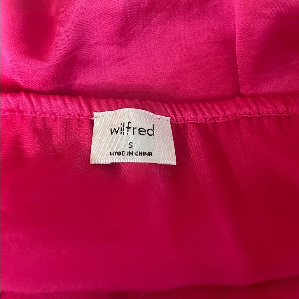 Aritzia Wilfred Cropped Cap Sleeve Blouse Pink Size Small - Image 5