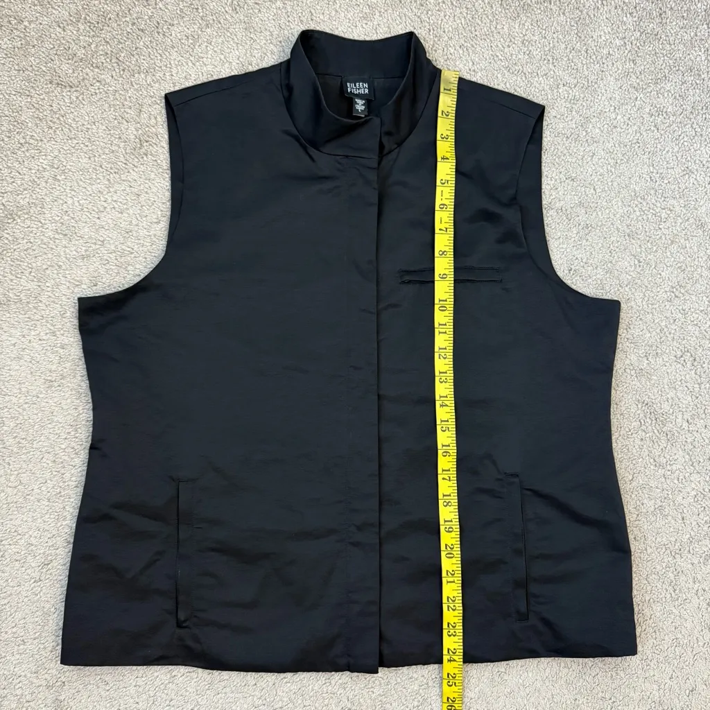 Eileen Fisher Vest Black L - Image 7