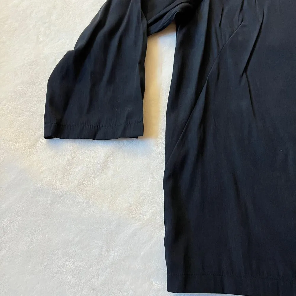 Dalia Collection 3/4 Sleeve Woven Blouse Size L Lightweight Sheen Career Office - Image 6