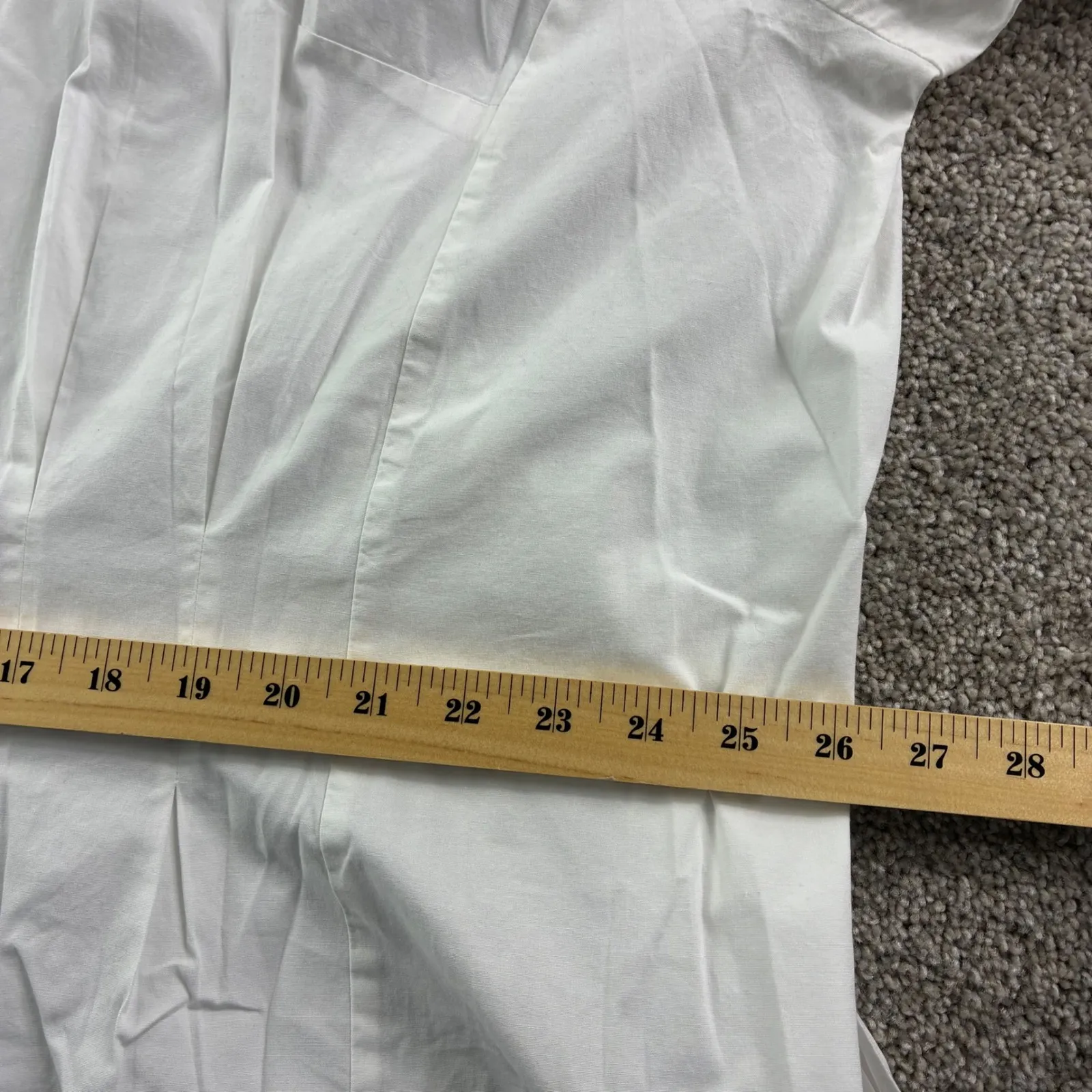 Lane Bryant White Button Down Shirt Tie Waist Long Sleeve Women Plus Size 18 - Image 5