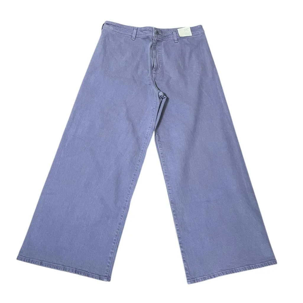 Sailor Wide Leg Purple Universal Thread Sz 16 NWT High Rise Ankle Jeans boho - Image 2