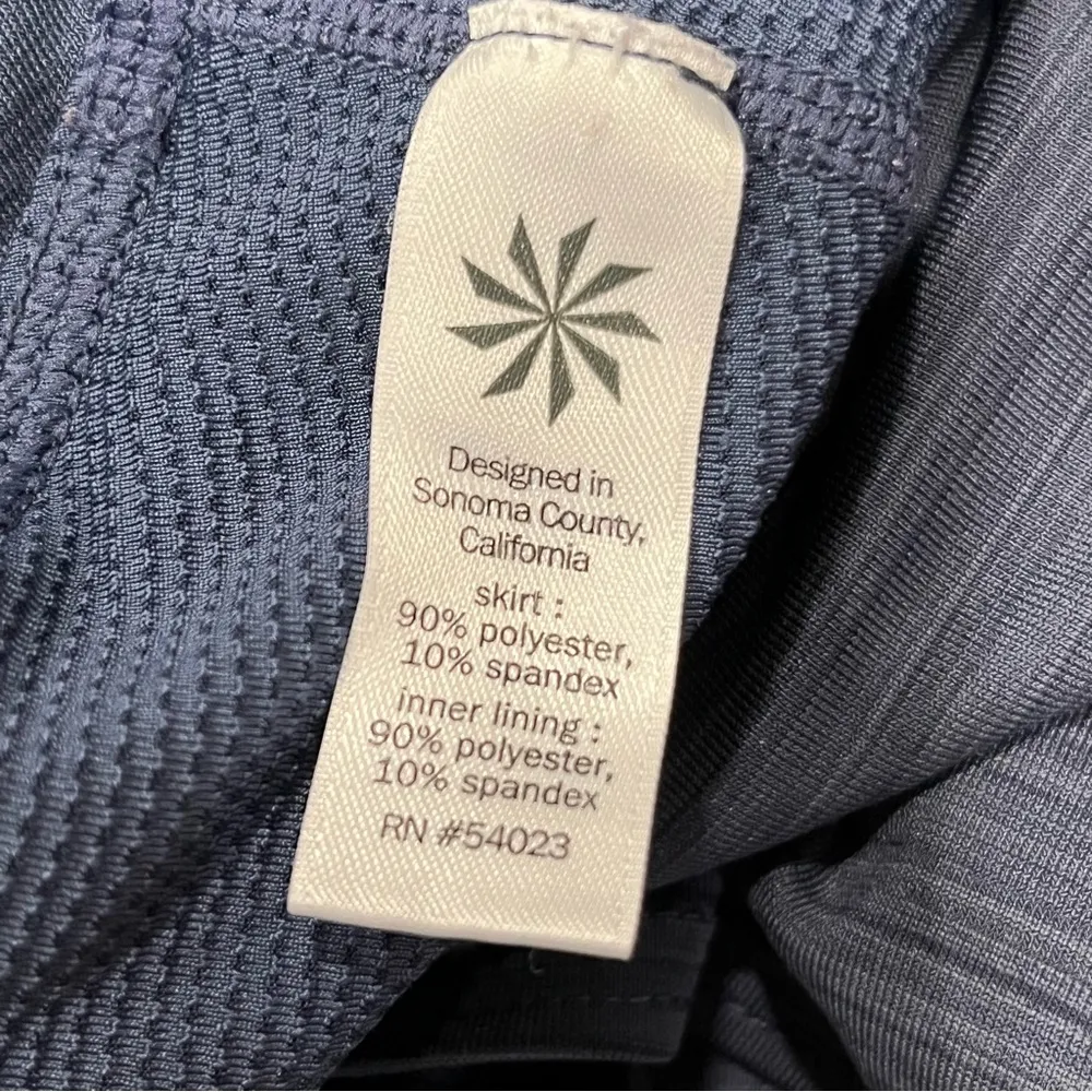 Athleta Iron Blue Stripe Swagger Skort Skirt - Image 8