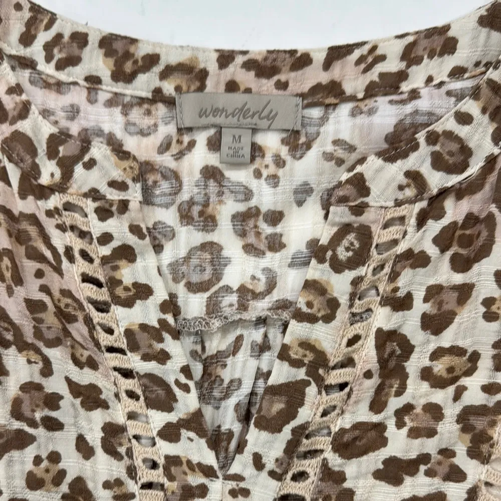 Wonderly Tan and Brown Fitted Ribbed Blouse - Image 11