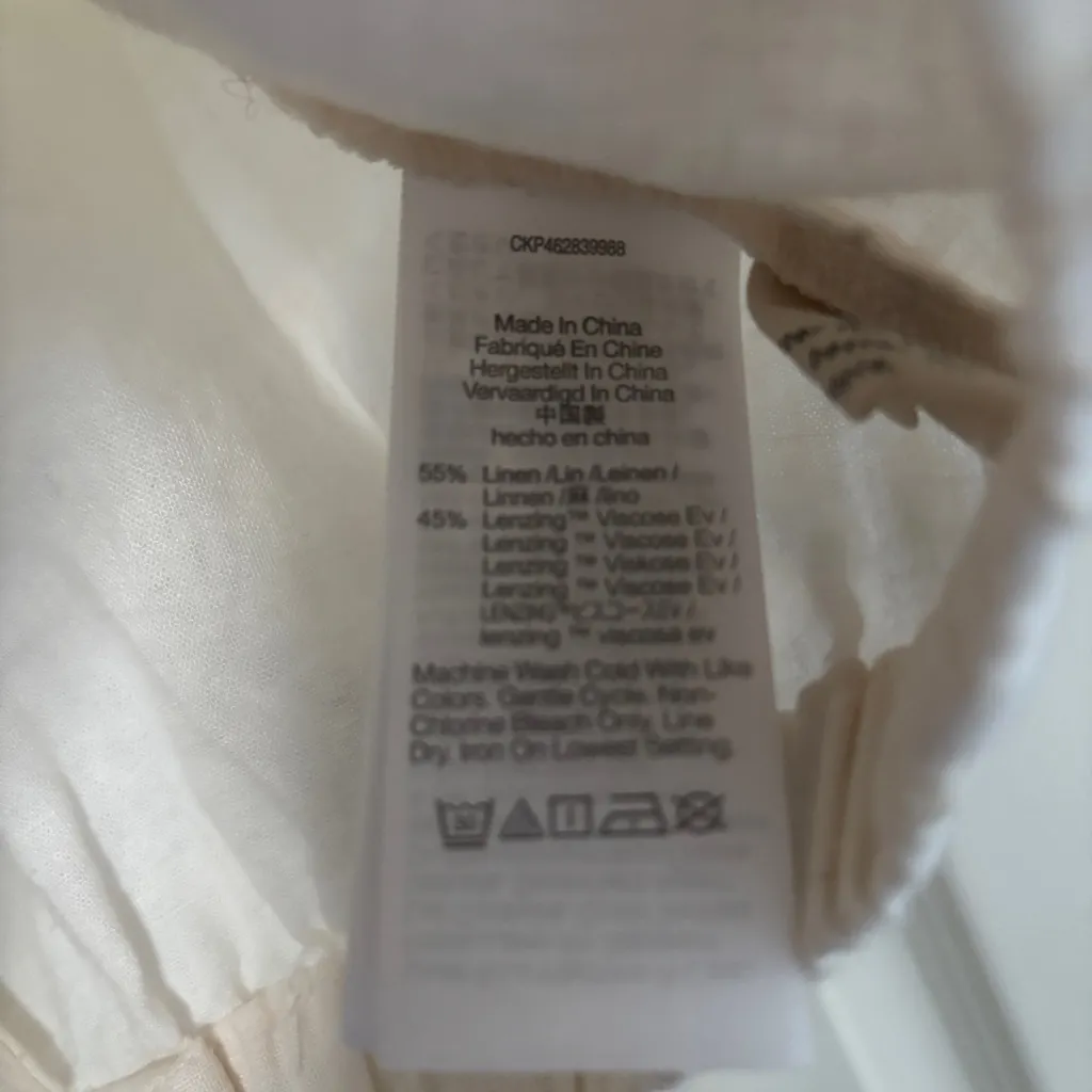 Madewell Linen Blend Michele Bubble Blouse | Cream | Large - Image 8