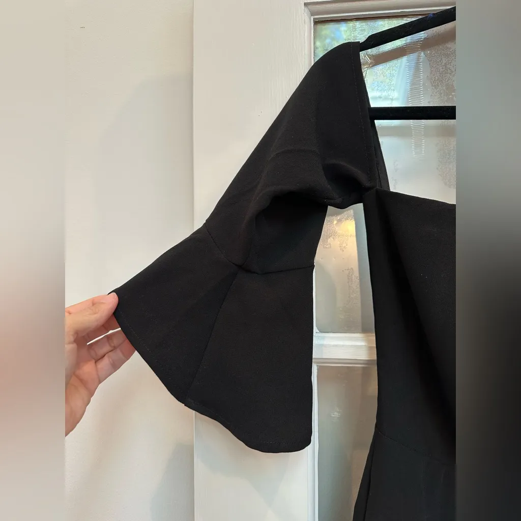 Cupcakes and Cashmere Lexy Off Shoulder Elegant Black Dress Size 8 Medium NWT - Image 5