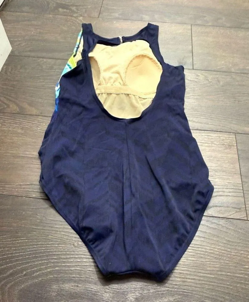 Beach Native Women’s 12 Navy Blue Patterned One Piece Swim - Image 5