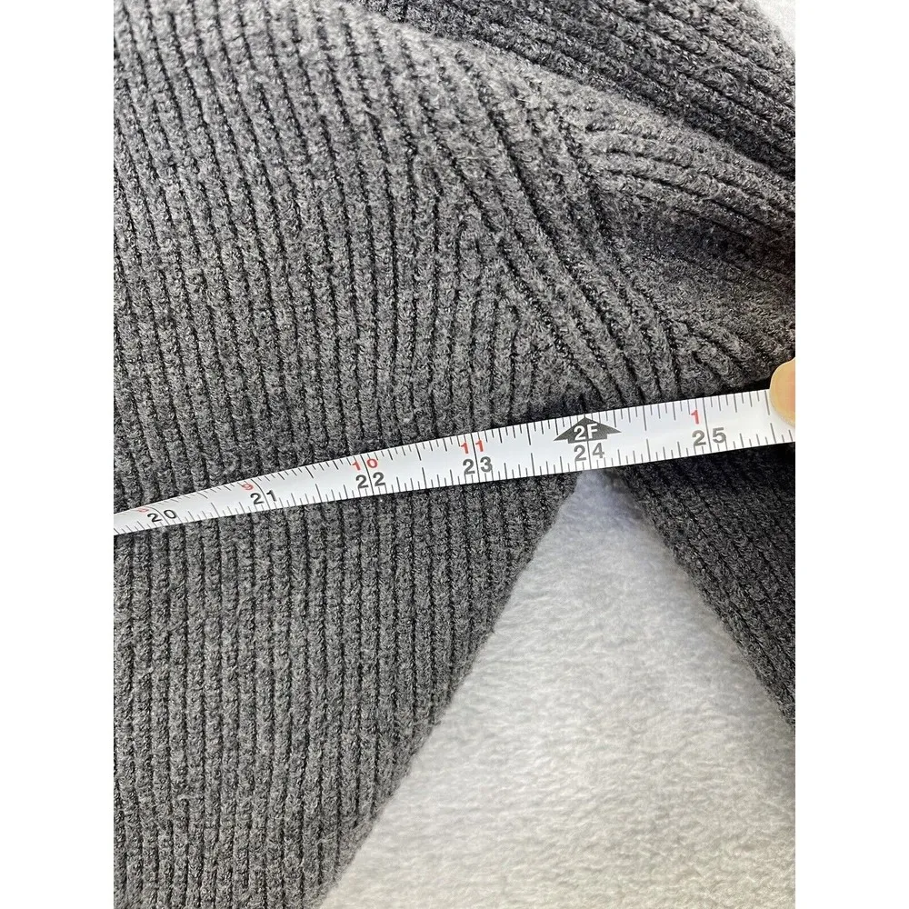 ZARA Women's Sweater Dolman Solid Gray Ribbed Size Small Long Sleeve - Image 9