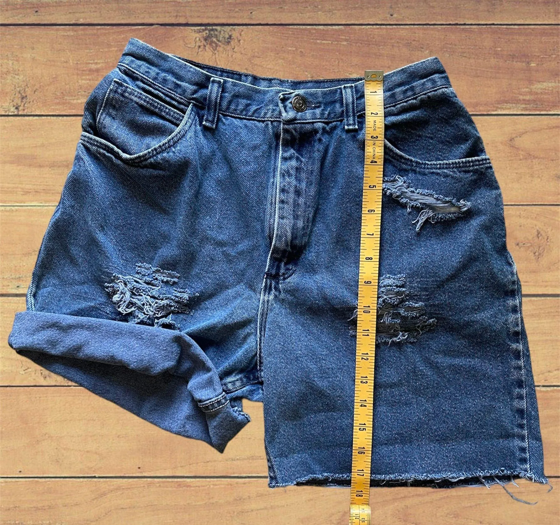 Vintage Gitano Jeans High Waisted Shorts Blue Size 28 - Image 5