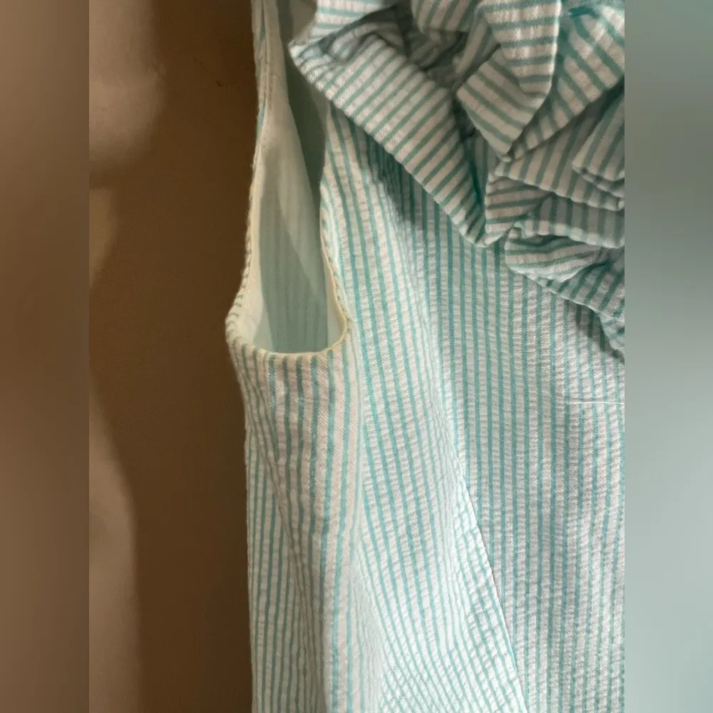 Lilly Pulitzer vivienne shorely seersucker dress one shoulder size 0 - Image 6