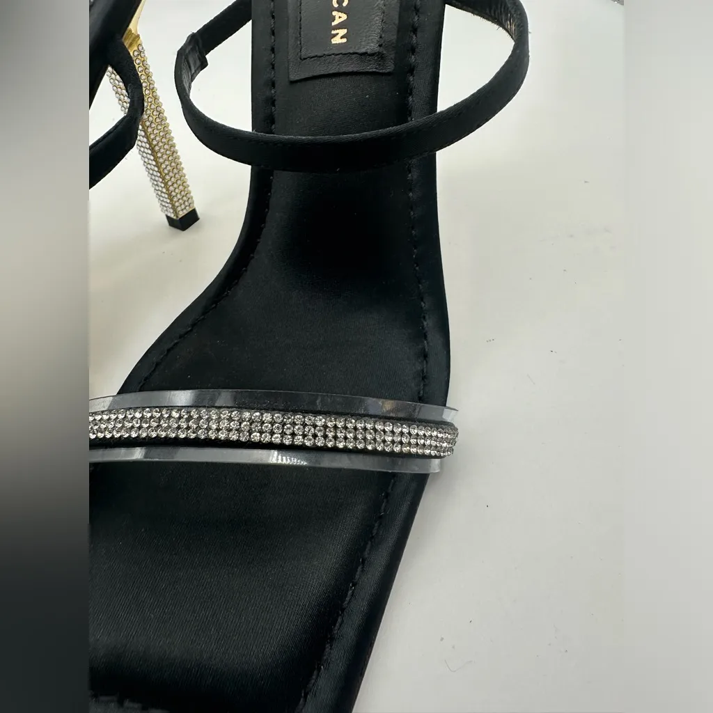 GOOD AMERICAN  Black Strappy gem stone mules. - Image 8