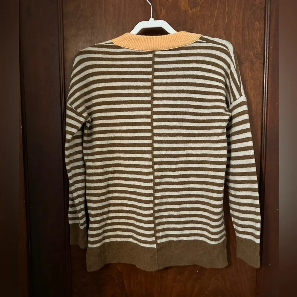 Madewell Stripe-Play Smithe Pullover Sweater in Coziest Yarn Heather Linen XXS - Image 4