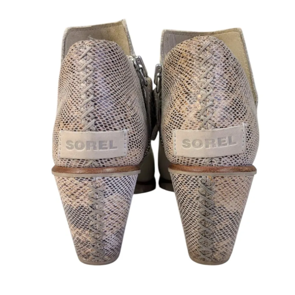 Sorel Nadia Peep Toe Booties EUC $175 Size 36/US 5  S3501 - Image 10