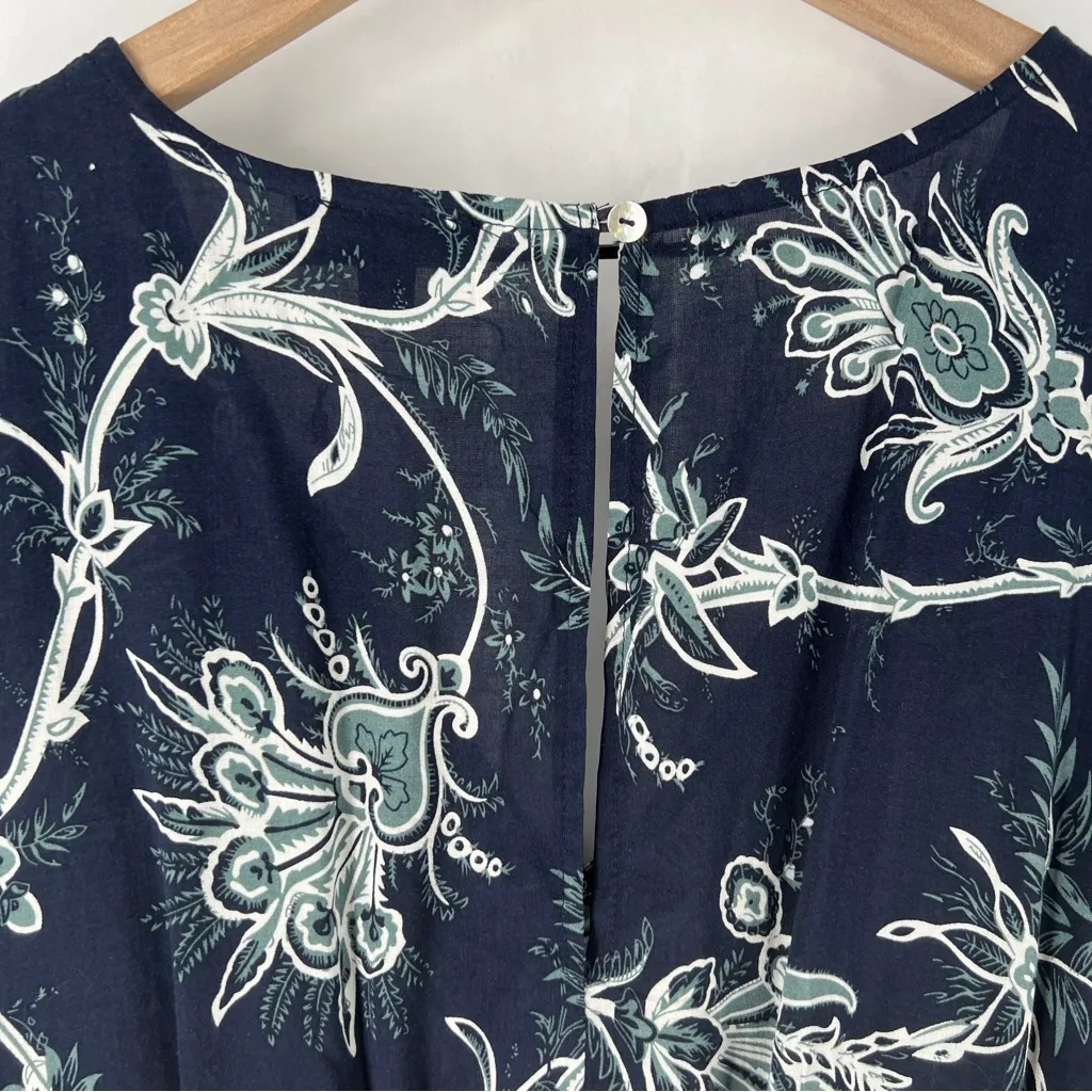 Gigio‎ Lightweight Floral Print Navy V - Image 9
