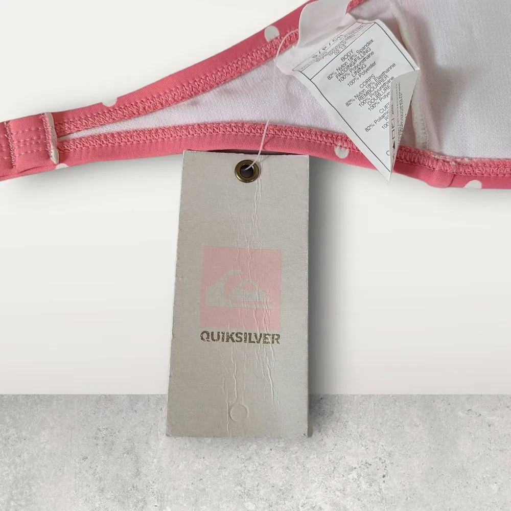NWT Quiksilver Desert Rose Dot Seascape Bandeau Bikini Top Size Small - Image 6