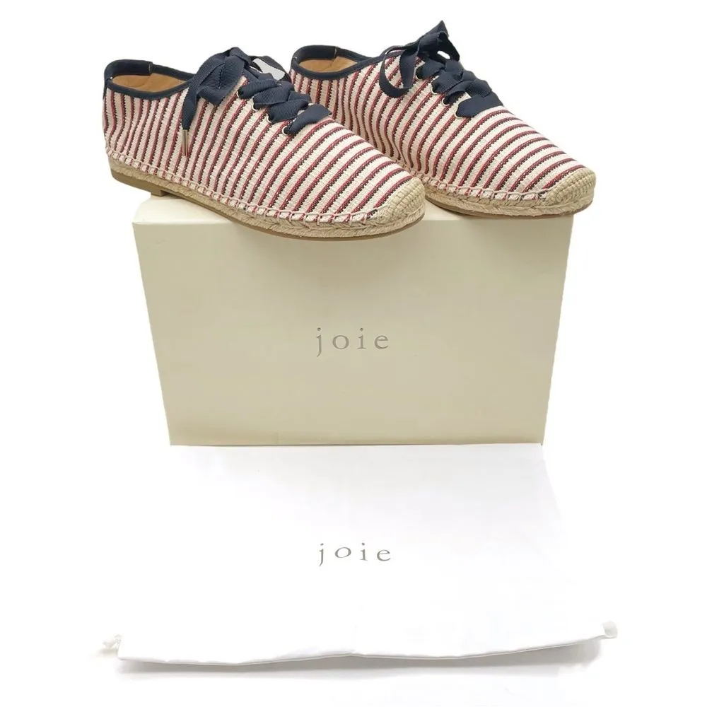 NWT Joie Corston Espadrille Sneaker Navy Red Cream Gold Women’s 38.5 US 7.5-8 - Image 15