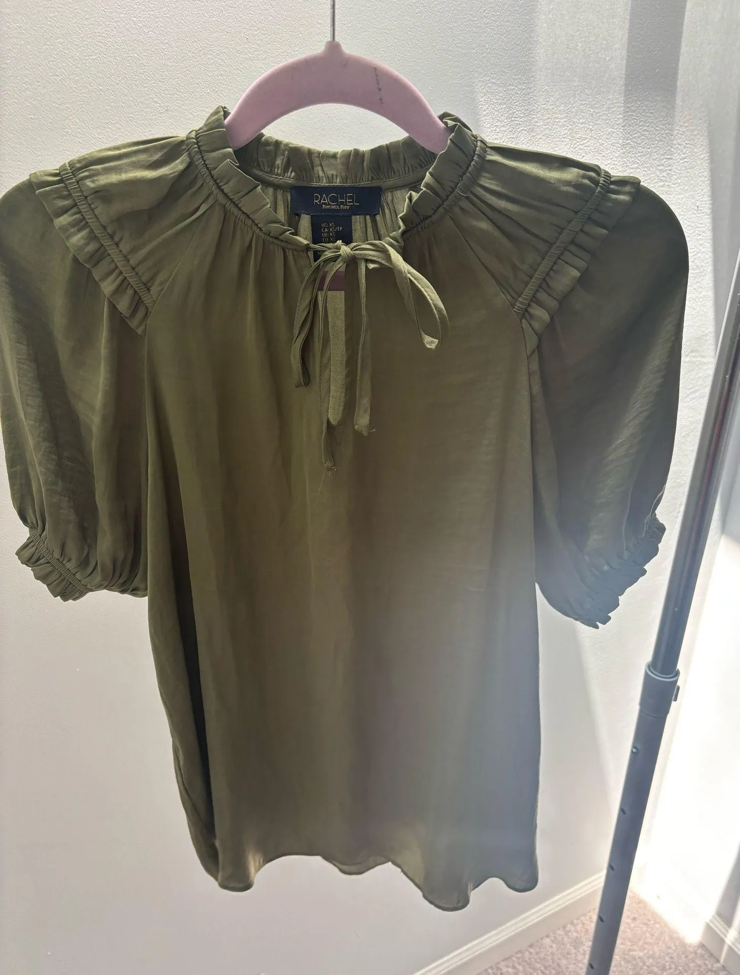 RACHEL Rachel Roy Green Ruffle Blouse - Image 7