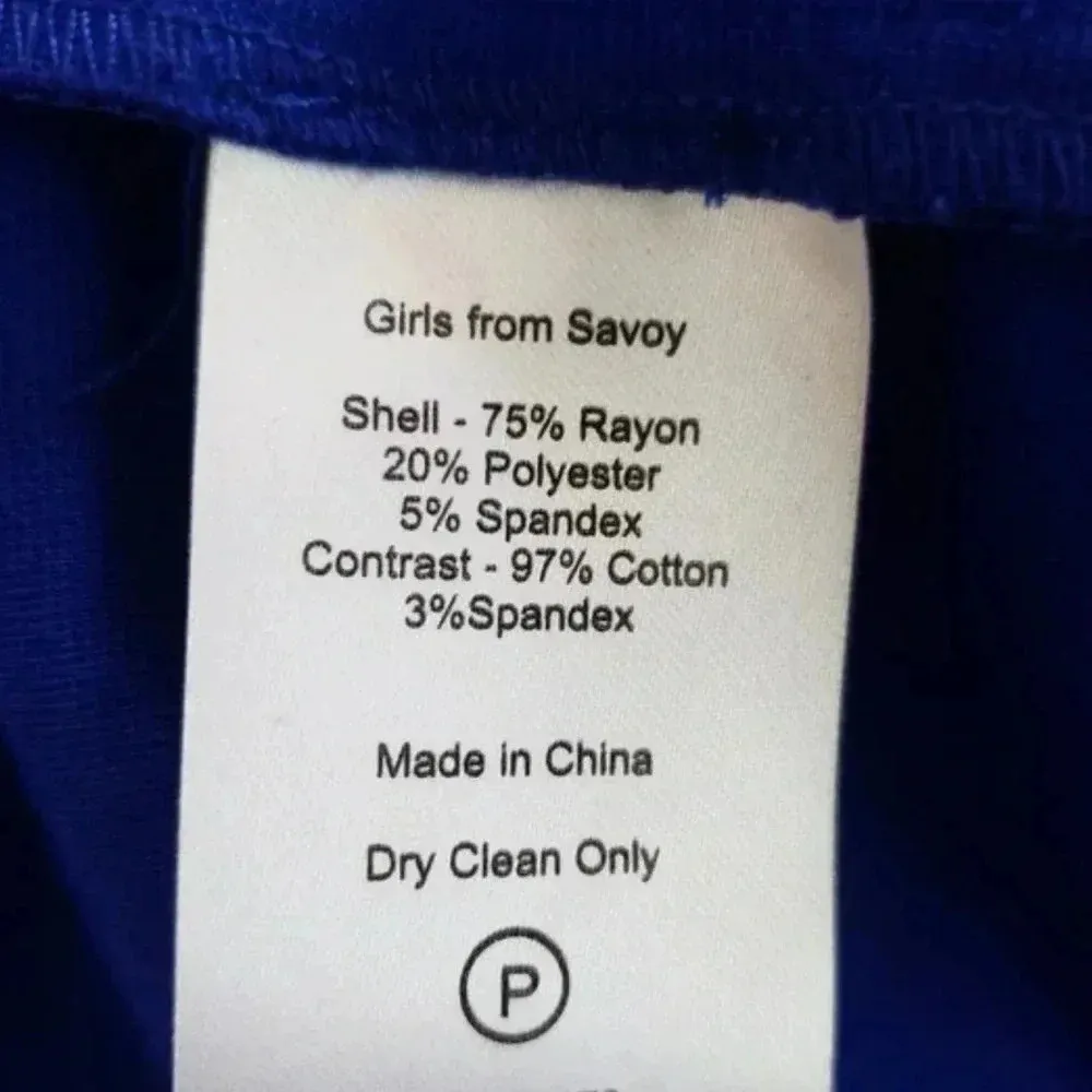 Anthropologie Girls From Savoy Blue Ponte Dress Velvet Bow Taylor Swift Size M - Image 8