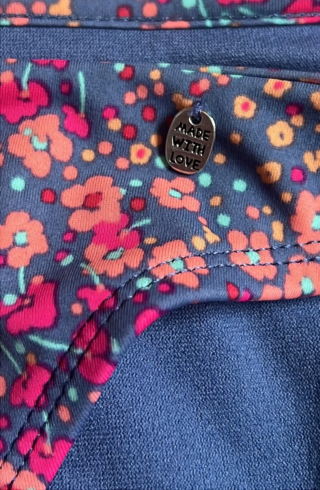 Anthropologie Floral Multicolor Side Tie Bikini Bottoms.  Size Large - Image 4