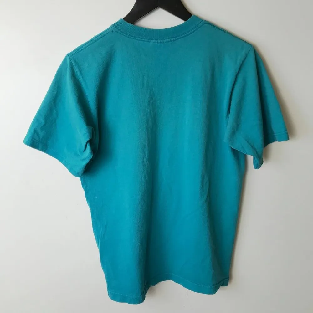 Vintage 90s Adidas T Shirt Womens USA Blue XL Extra Large Graphic Tee Cotton - Image 3