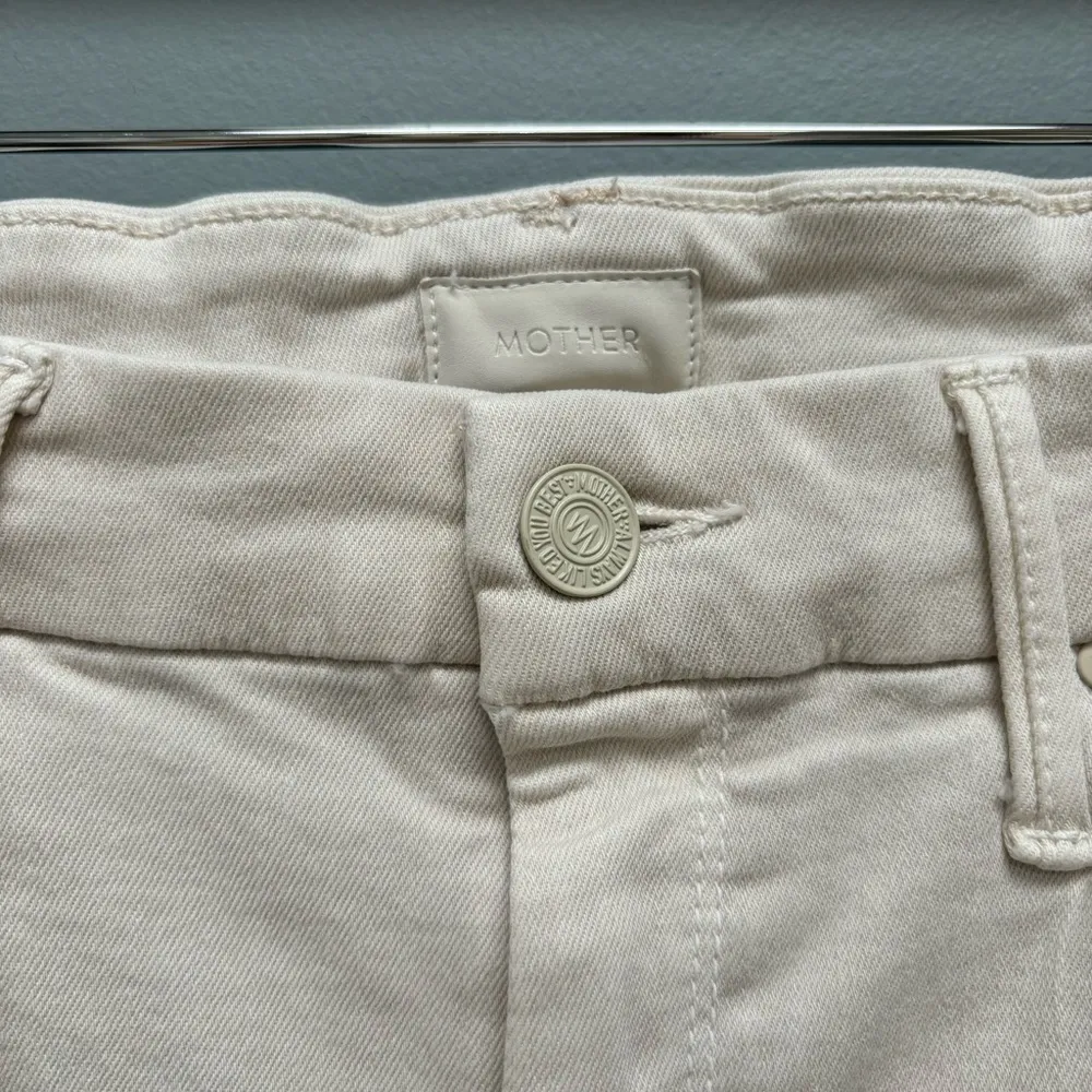 Mother Jeans High Waisted Looker Ankle Pretty Just Strolled In The City Ivory 29 - Image 7