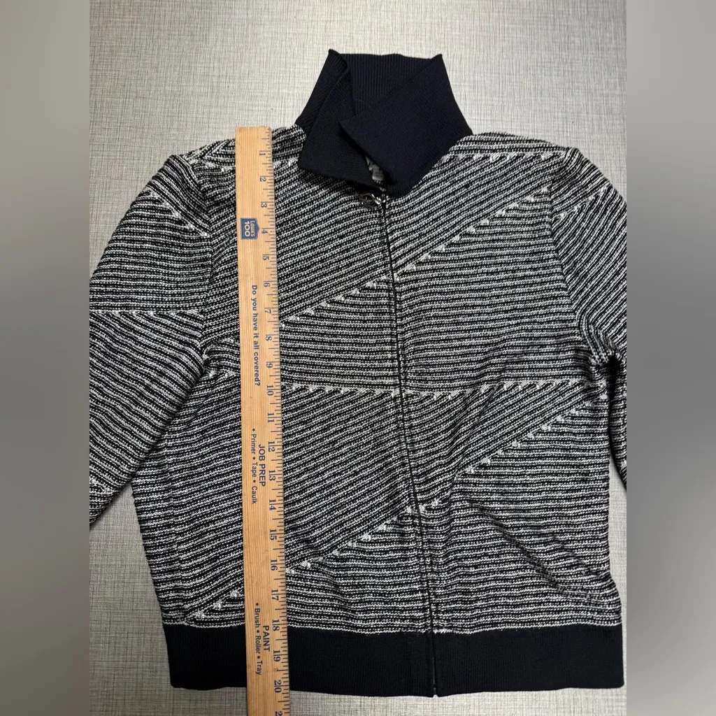 St. John SPORT KNIT Zip Front Sequins Cardigan & TANK TWin SET S P Marie Gray - Image 11