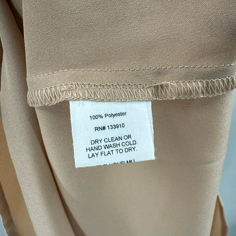 Show Me Your MuMu Rome Twist Gown Dress SZ Extra Small Champagne Luxe Satin Maxi - Image 15