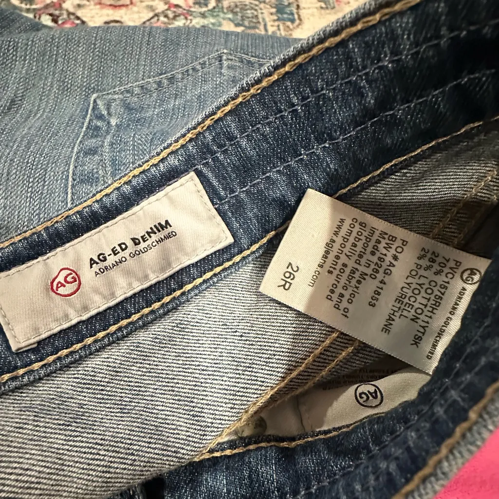 AG Adriano Goldschmied Womens Ex-Boyfriend Slim Distressed Denim Crop Jeans 26R - Image 7