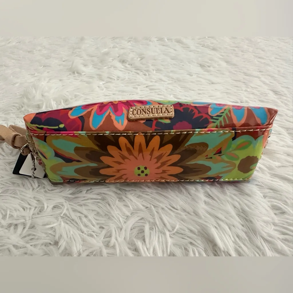New Consuela Mod Floral‎ Legacy Medium Domed Toiletry Makeup Cosmetic Bag Rare - Image 3