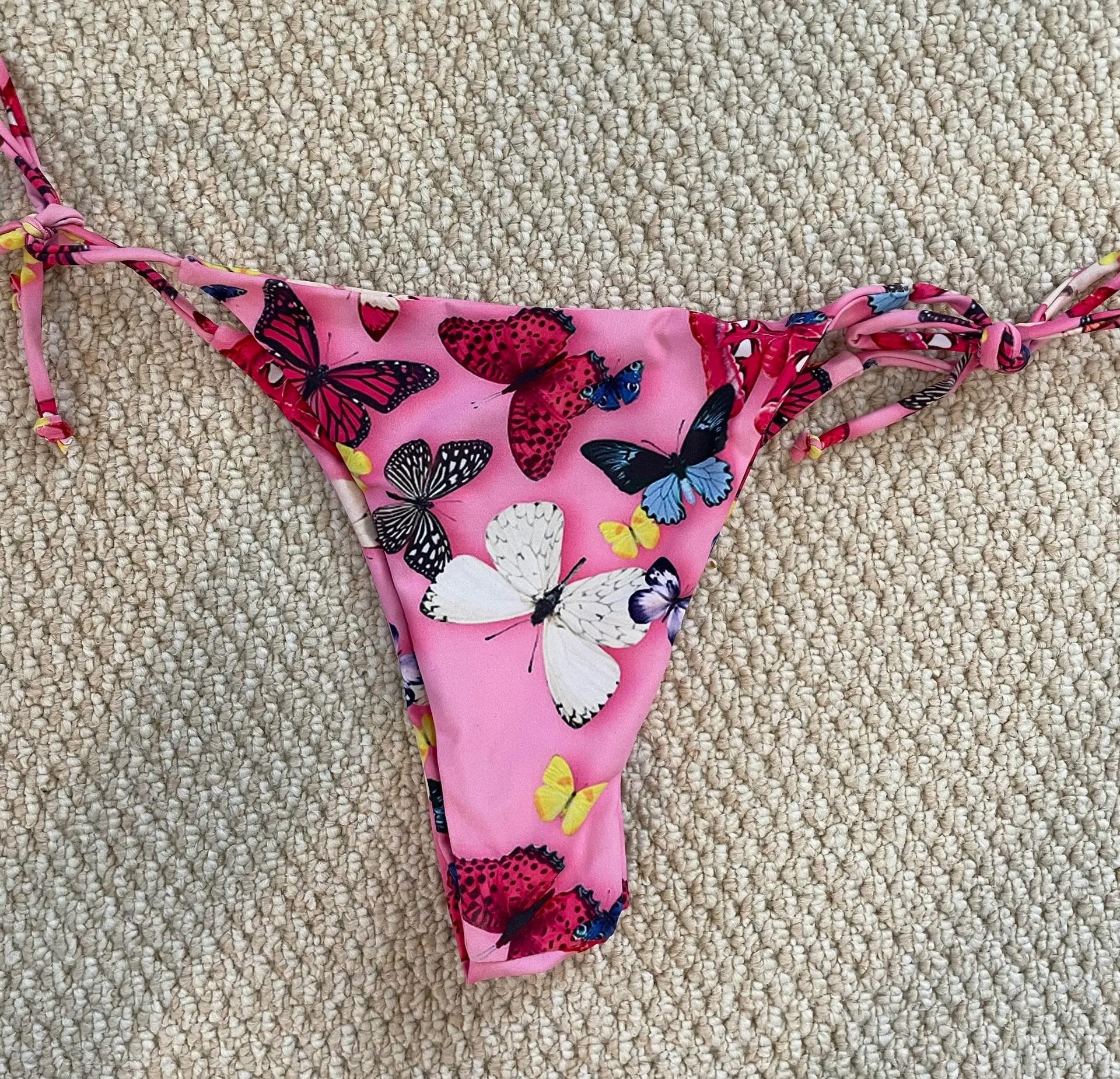 Butterfly Bikini And Matching Bottoms Pink - Image 4