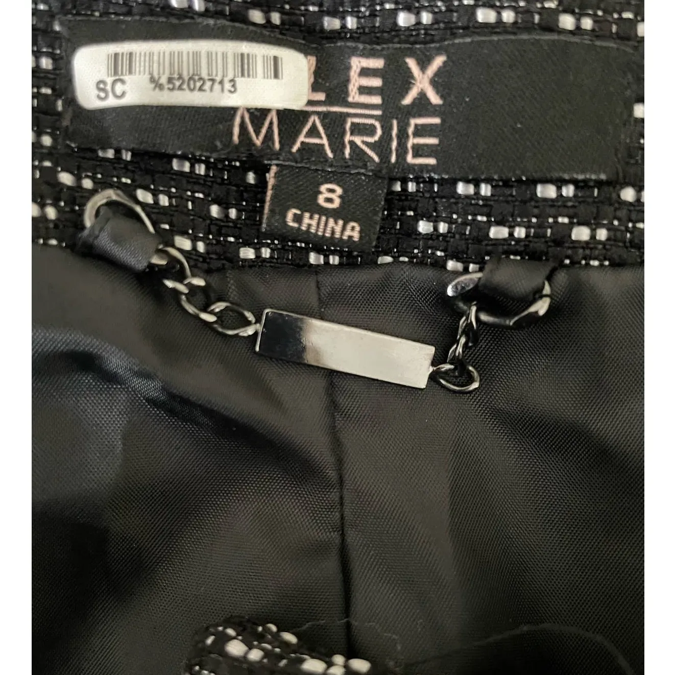 Alex Marie Jacket Women Size 8 Black Oversize Blazer Buttons Career Workwear - Image 2