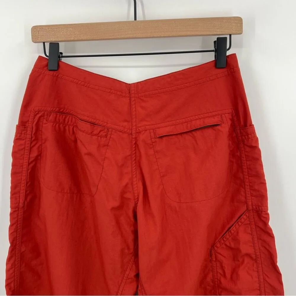 Mountain Hardwear 100% nylon orange outdoor active cropped zip pocket pants 6 - Image 4