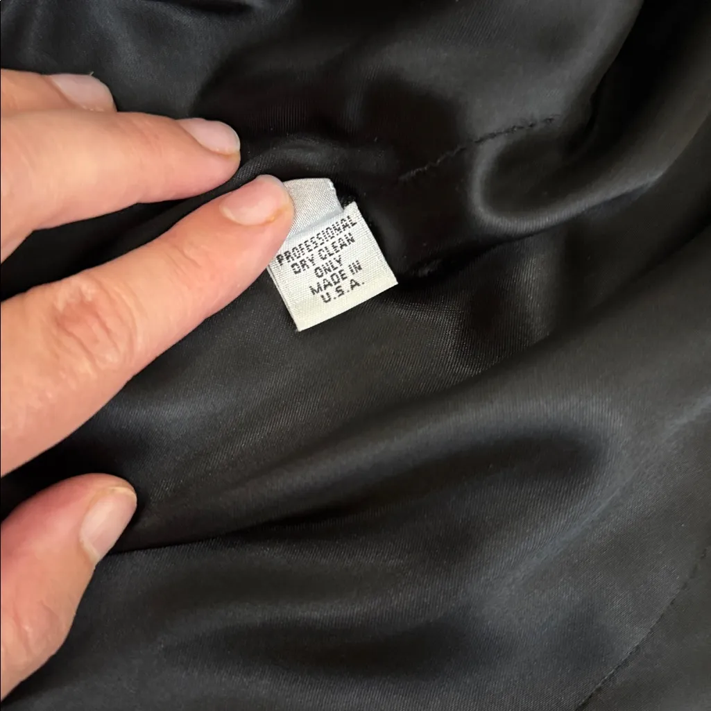 Fleurette Wool Cashmere Black Coat Size 16 Made in USA Classic Winter Overcoat - Image 11