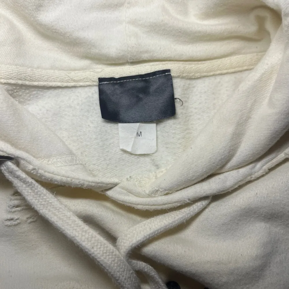 ✨Olivia Rodrigo Sour Tour Cream Distressed Hoodie Fairy Art Wings Pullover Sz M Size M - Image 7