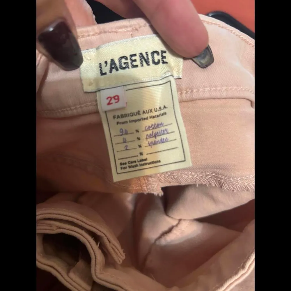 L’agence Margot Skinny High Rise Jeans Size 29 Petal Blush Pink - Image 4