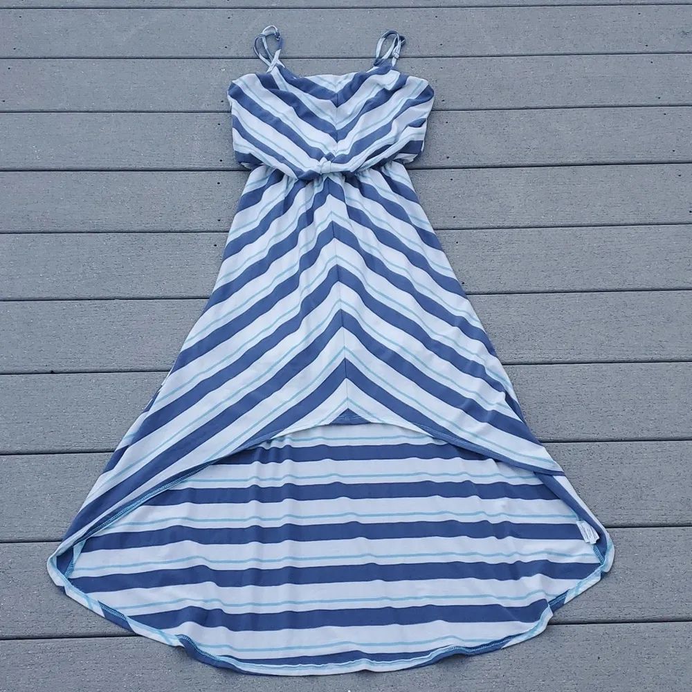Seven7 Striped Sleeveless High/Low Dress with Elastic Waistline - Image 9