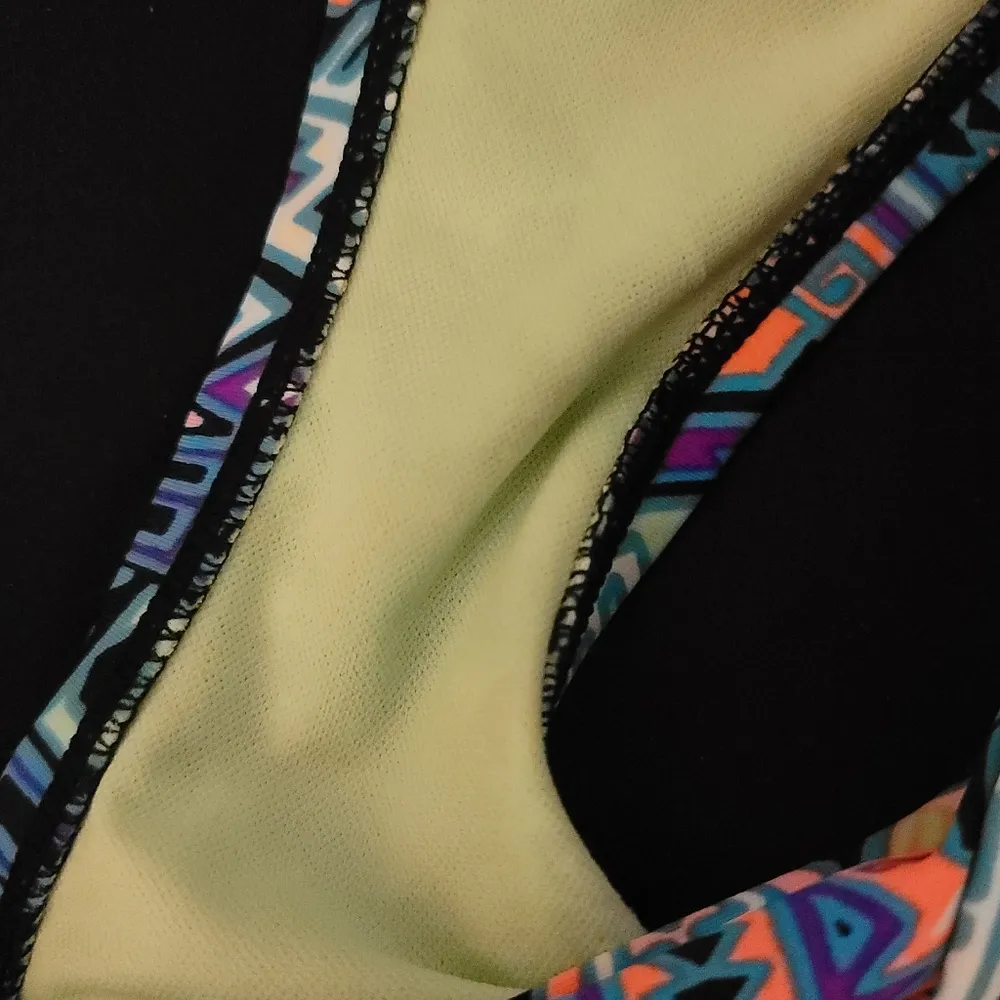 NWT! Xhilaration Blue Black Tribal Print Bikini Swim Bottoms M - Image 7