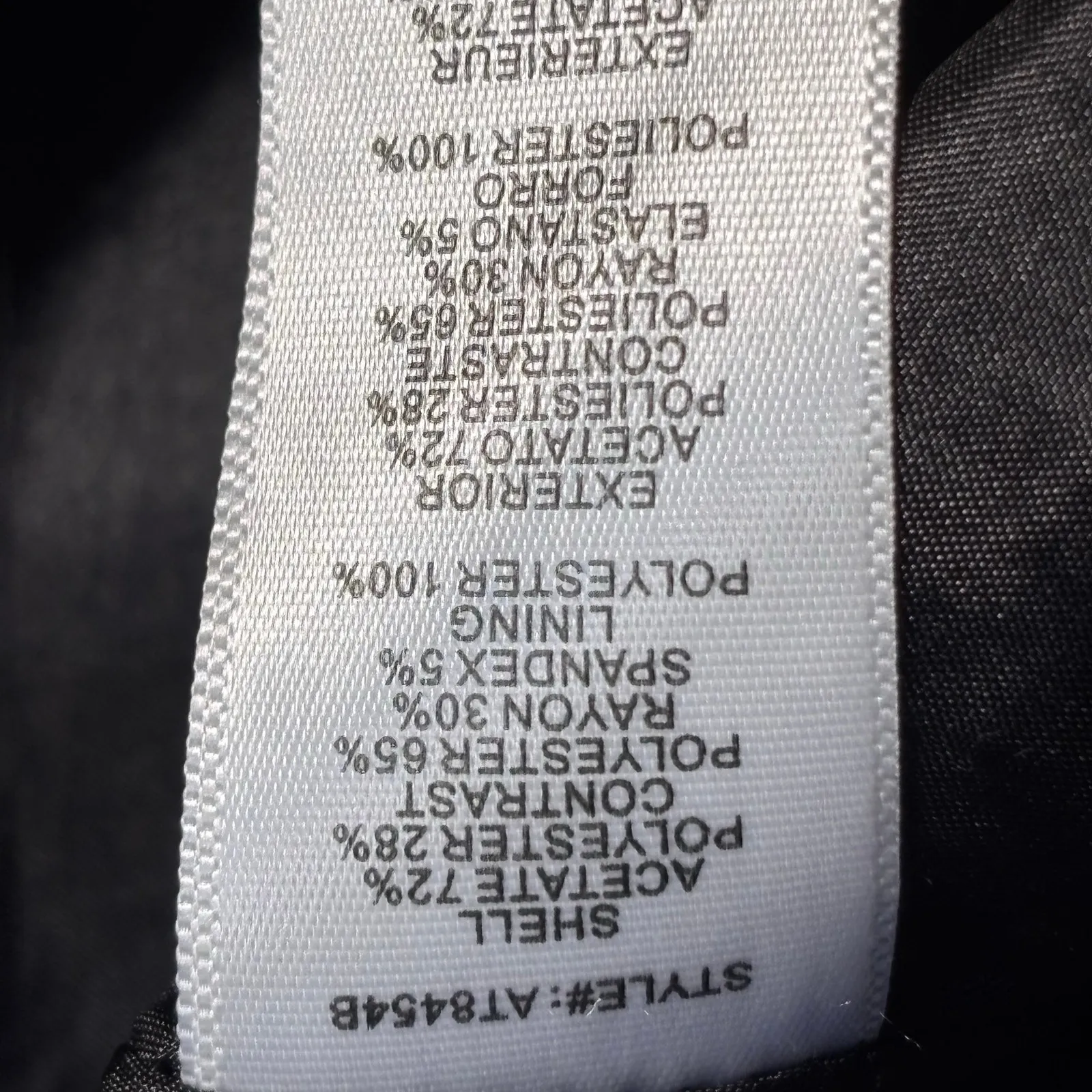 Aryn K Black Jacquard Fit Flare Sleeveless Navy Blue Cocktail Party Dress Small - Image 6