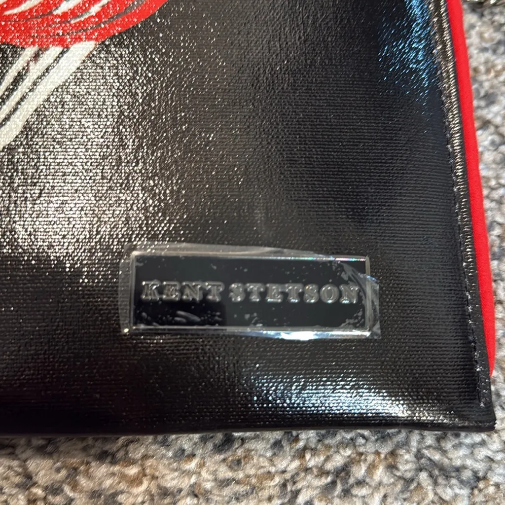 Kent Stetson Artisan Clutch High Fashion Lady With Hat/Sunglasses Black - Image 7