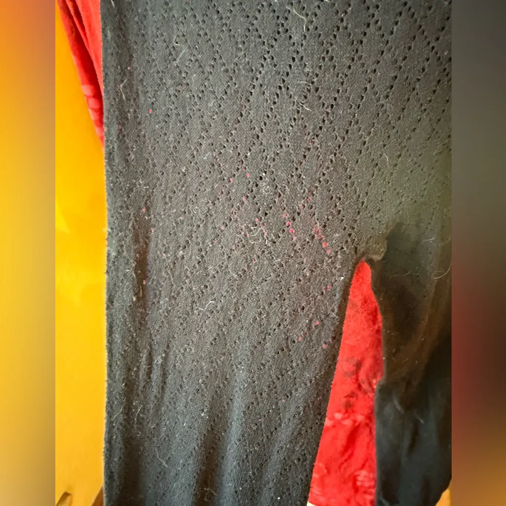 Women’s textured tights Red Size M - Image 2