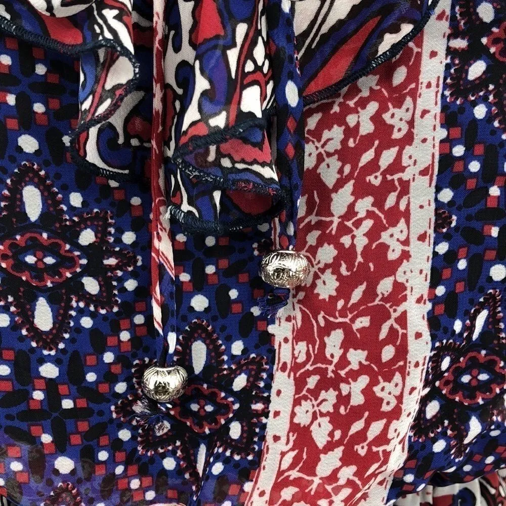 Speechless red blue print spaghetti strap summer dress - Image 3