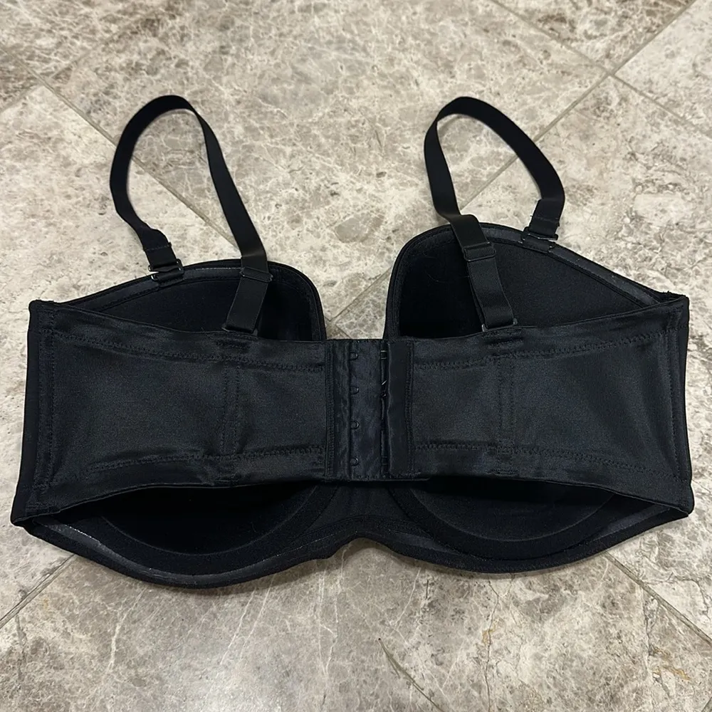 Wacoal Red Carpet Strapless Underwire Bra 854119 Black 38DDD - Image 8