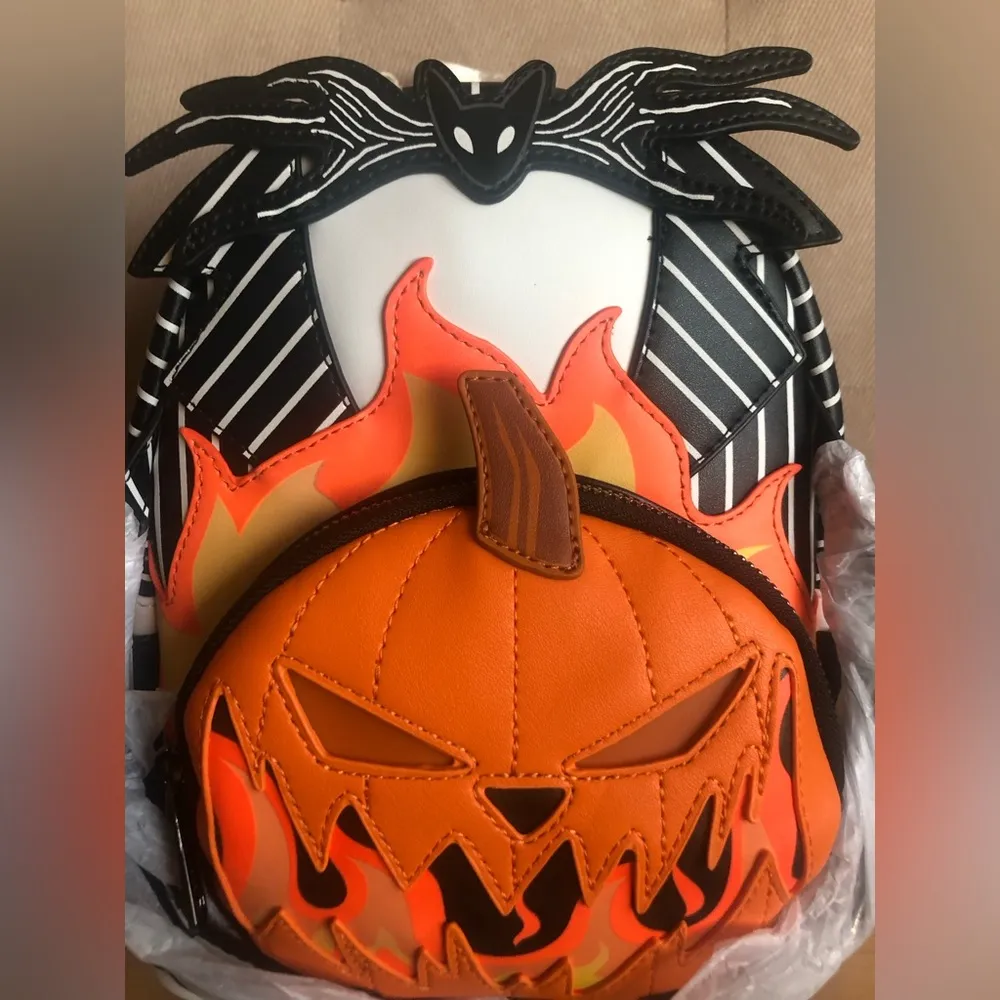 NEW Loungefly Nightmare Before Christmas HALLOWEEN Jack Skellington Backpack NWT - Image 7