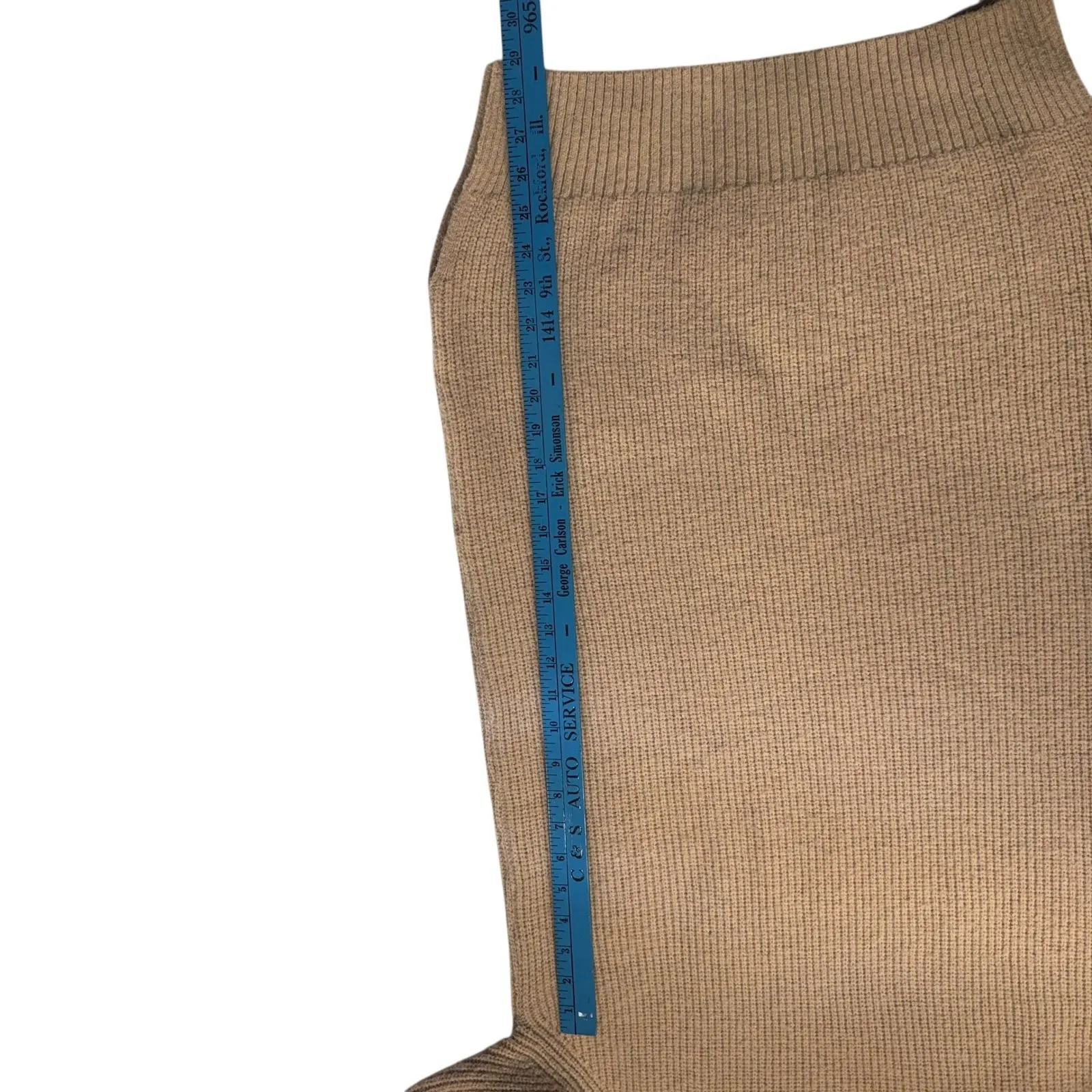 Petal + Pup Beige Knit Midi Sweater Dress Girly Classic Comfy Sz 4 Tan - Image 6