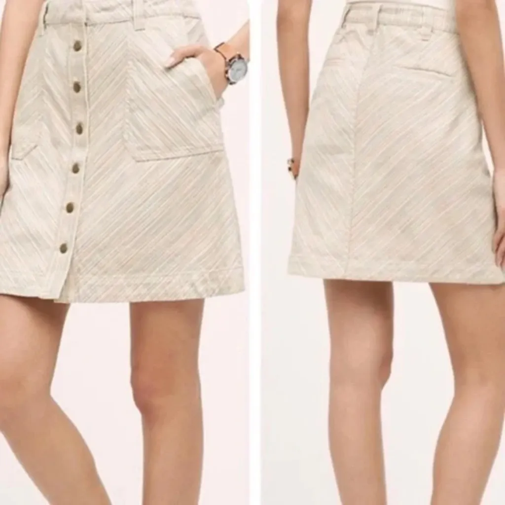 Pilcro & The Letterpress Anthro Pastel Striped Skirt - Image 2