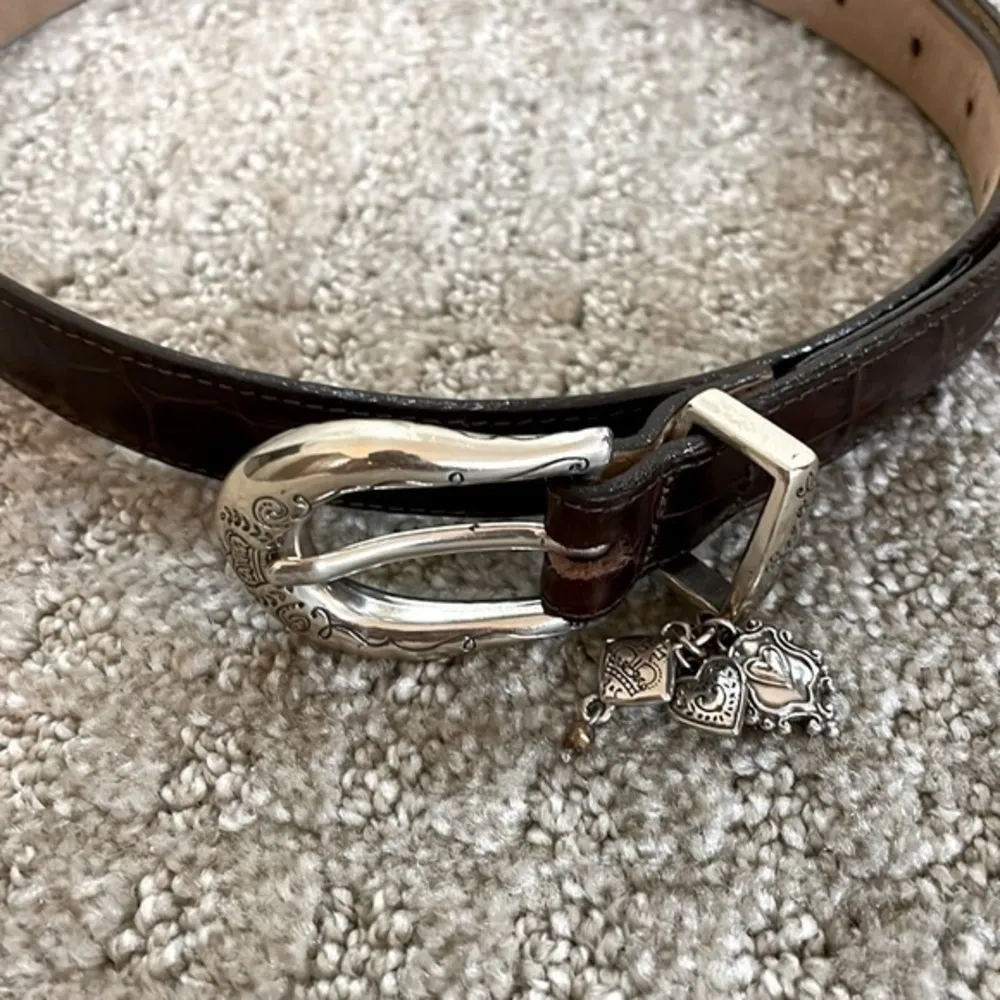 Vintage Brighton Brown Alligator Belt - Image 2