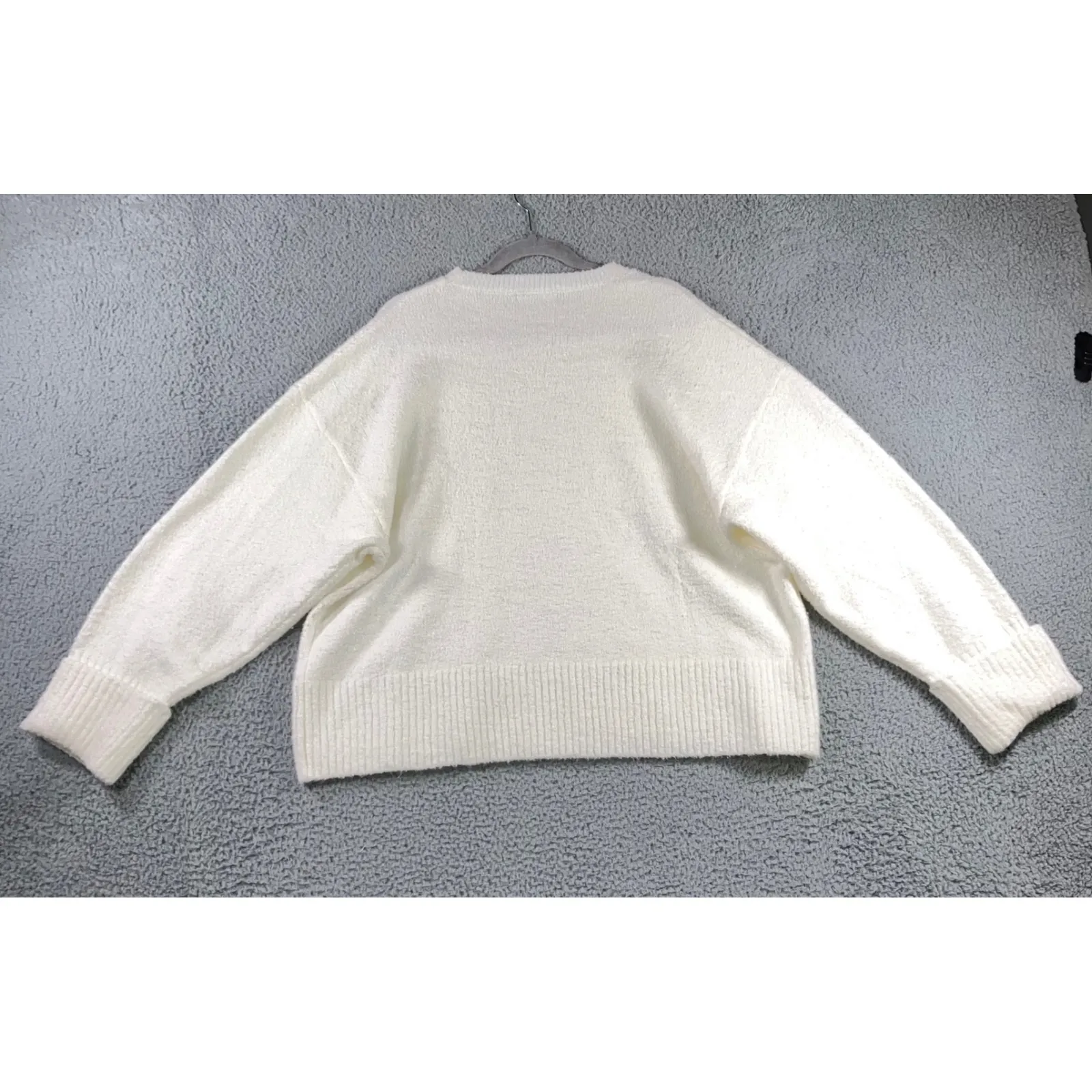 Lillusory Chunky‎ Oversized Sweater Women 2XL Cozy Light Academia Lagenlook White Size XXL - Image 2