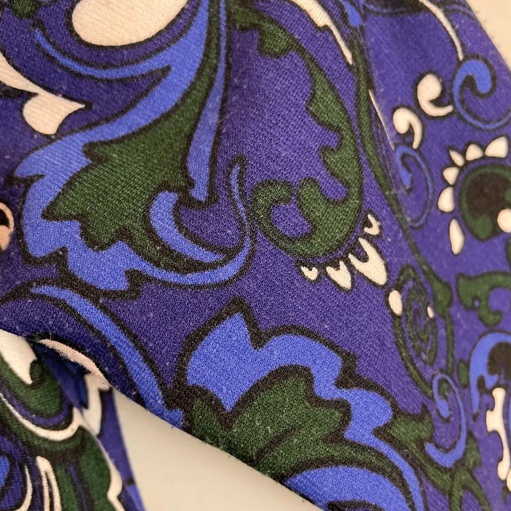 Laundry by Design Sheath Dress Swirl Pattern Blue Green 3/4 Sleeves Size 0 Knit - Image 9