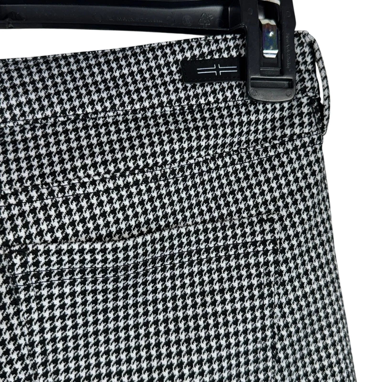 Liverpool SZ 4/27 Skinny Leg Pants Houndstooth Stretch Mid-Rise Zip-Fly Pockets - Image 7