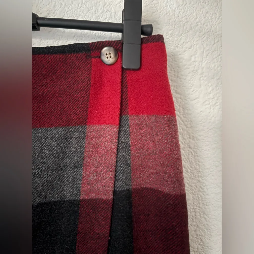Old Navy Vintage 1994 Red Black Plaid Long Pencil Skirt - Image 2